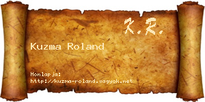 Kuzma Roland névjegykártya